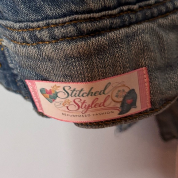 Upcycled “Stitched & Styled”  Denim Jacket - Picture 3 of 7